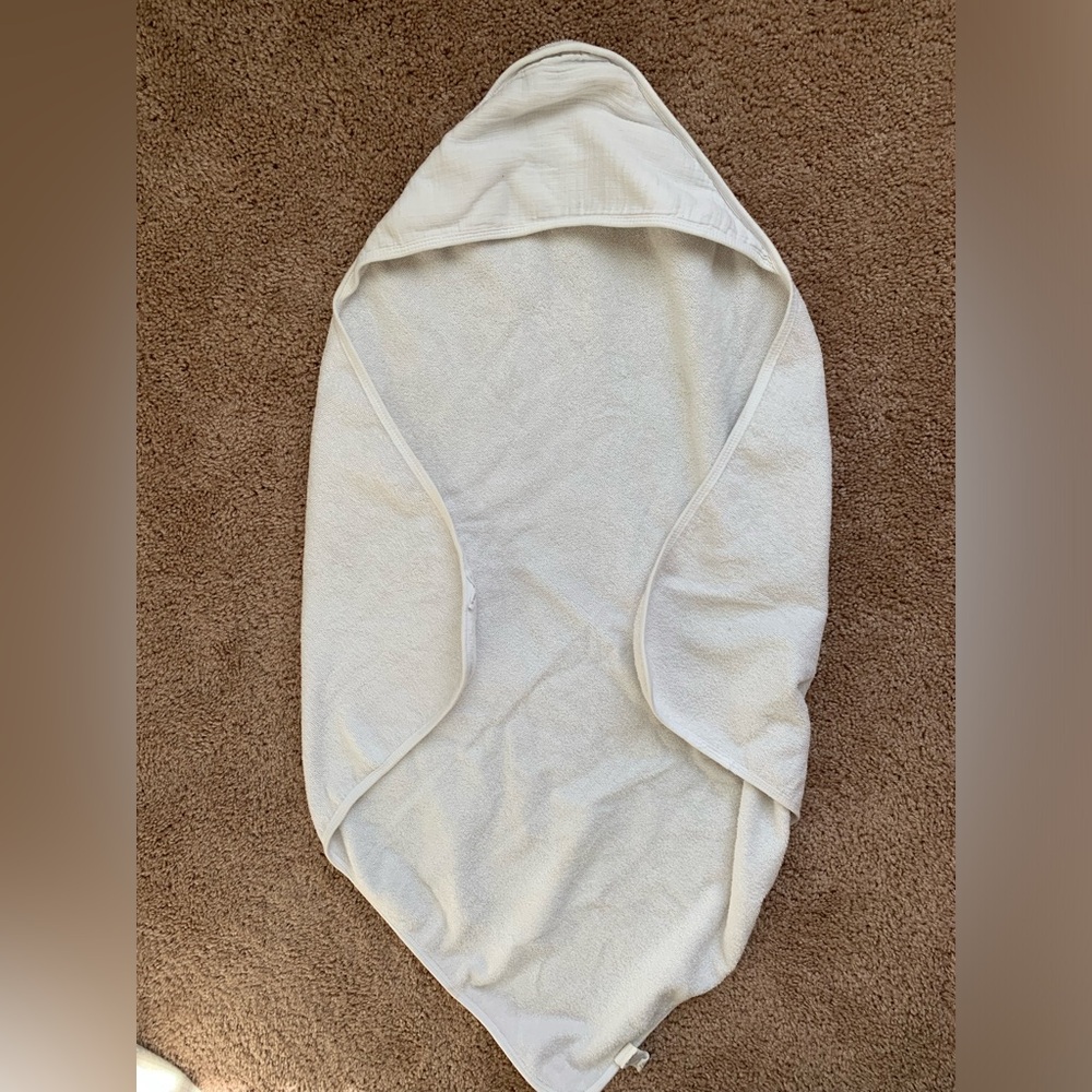 Honest organic cotton hood towel for small kids